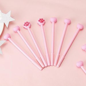 Gel Pens 40 Pcs Pink Girl Heart Creative Love Pen Student Writing Tools Office Sign Black 0.5mm Cute Accessories For School
