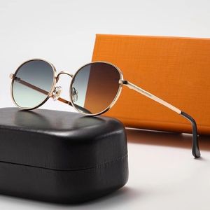 51 Frauen Sonnenbrille Männer Sonnenbrille rund Modestil Gradienten Fahren Strandspiegel UV400 Objektiv Top -Quality -Gürtelbox