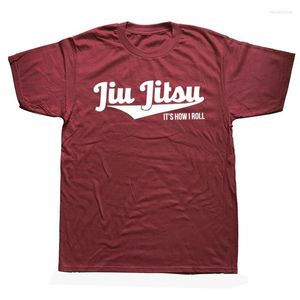 Herr T-shirts Rolig Jiu Jitsu It's How I Roll Grafisk bomull Streetwear Kortärmad Harajuku Hip Hop BJJ Judo Martial Arts