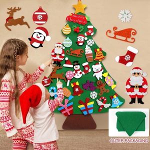 XMAS 3D DIY شعرت ديكورات شجرة عيد الميلاد لهدايا الديكور المنزلية العام Navidad Noel Y201020