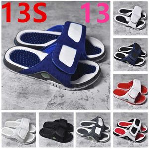 Hydro 13 Slippers He Got Game Jumpman 13s White Metallic Silver Bulls Gym Red Slides Summer Beach Designer Casual Sandals Black Cat Mens Rubber Footwear With Box