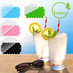 Sublimation Tools Honeycomb Ice Cube Trays Reusable Silicone Ice Cubes Mold BPA Free Ices Maker With Removable Lids Bar DIY Icees Makers
