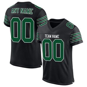 Custom Black Gotham Green-white Mesh Authentic Football Jersey