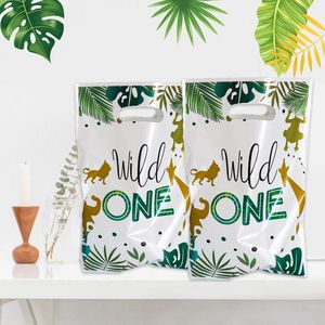 Wrap Prezent 10PCS Animal Candy Torby Woodland Jungle Party Safari Temat Chłopiec Dziewczyna One Birthda