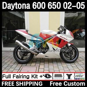 Corpo OEM per Daytona650 Daytona600 2002-2005 Carrozzeria 7DH.210 Daytona 650 600 CC 600CC 650CC 02 03 04 05 Daytona 600 2002 2003 2004 2005 Kit carenatura ABS rosso bianco