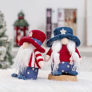 Decorazioni per la festa nazionale degli Stati Uniti Bambola Simpatica festa di Natale Gnomi senza volto Peluche Peluche Ornamenti per finestre 8gl Q2