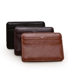 DHL100 st kortinnehavare män pu multifunktionellt företagsnamn kort plånbok blandning färg
