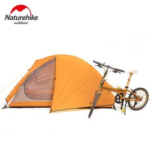 Naturehike açık çift çift katman anti-fırtına ultralight su geçirmez 20d silikon çadır severler yürüyüş tırmanma kamp sürme h220419