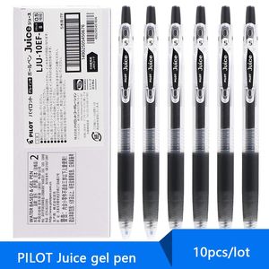 Gel Pens 10pcs/lot Japan PILOT Juice 0.5mm Press Pen Quick Dry Ink LJU-10EF Black/Red/Blue/Blue BlackGel