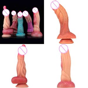 NXY DILDOS Nowy makijaż specjalny symulacja w kształcie penisa zmysłowa super dziewczyna masturbacja płyn silikonowa dla dorosłych produkty 220607