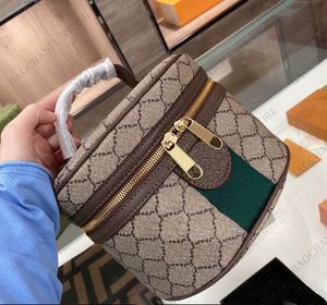 Luxe ontwerper cosmetische tas mode twee letters print vrouwen handtas hoogwaardige schoudertas bagage bagage