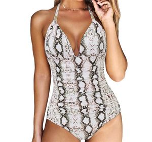 2024 Konservativ Leopardhals Röd rygglös bikini Set Women Appeal Swimewear Swimsuit Suit One Piece Girl Ladies Kingcaps Swimming Equipment Sexig sportkläder