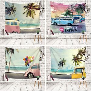 Hot Style Nordic Landscape Tapestry Polyester Material Wall Hanging HD Beach View Image 10 Colors Decor for Home T200622