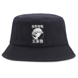 Berets Gojo Satoru Japanese Manga Hats For Women Casual Cotton Bucket Men Fedoras Graphic Summer Unisex CapBerets