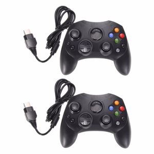 2Pcs/Lot Fashion Black Wired Gaming Controller Game Pad Joystick for Microsoft XBOX S System Type Gamepad With 1.47m Cables Controllers