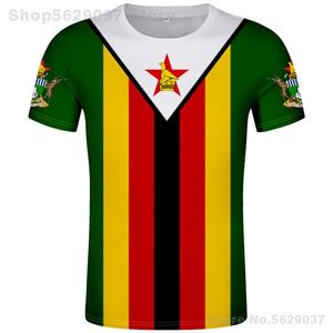 Zimbábue t camisa diy livre nome personalizado número zwe camiseta nação bandeira zw país faculdade yeZimbabwe zimbabwean po texto roupas 220702