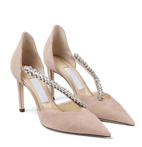 Famous Summer Brands Bee Sandal Crystal Embellishment Lady Strappy Pumps Sexy High Heels Party Wedding With Box EU 35-43