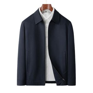 Jackets de jaquetas masculinos outono masculino e inverno idosos líder de lapela idosos de meia-idade de jaqueta de pato branco