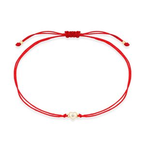 Charm Bracelets One Nice Cubic Zirconia Stone Mini Peach ForeverLove Heart Bracelet Women White Enamel Small Cute Red String JewelryCharm Br