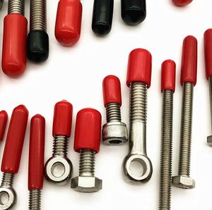 2021 100 PCs Gummi -Kappen Smart Deckstecker Hülle Scheiße Beschützer Versiegelungskappe Innendurchmesser von 2 mm bis 14 mm schwarz oder rot