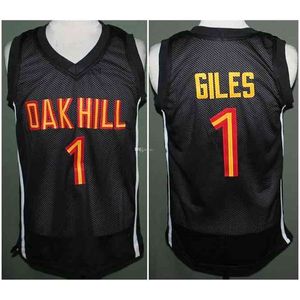 Nikivip #1 Harry Giles Oak Hill High School Retro Basketball Jersey Mens genaaid aangepaste nummernaam Jerseys