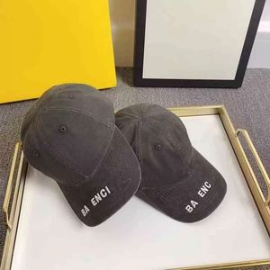 Brand Hat Summer B Right High -Version gewaschen Denim Baseball Cap Paris Sticked Letter Hut Travel Sonnenschutzmütze