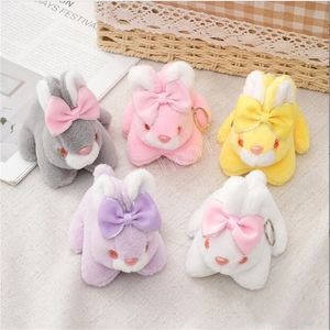 11Cm Cute Little Rabbit Plush Toy Doll Pendant Bag Cute Keychains Girl Birthday Gift