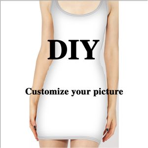 NADANBAO DIY Ihre eigenen Bilder Anpassen Minikleid für Frauen Digitaldruck Diy Outfits Ärmellose Tankkleider 220616