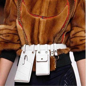 Kadın bel çantası moda deri kemer çapraz gövde göğüs s kız fanny paketi küçük telefon serseri kayış s a1234 220531