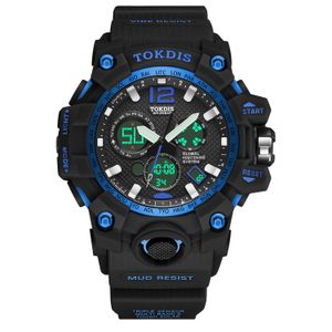 Kvinnors militära modeklockor Mäns multifunktionella rostfritt stål Vattentäta komplett dagklocka Montre Relogio armbandsur Montre de Luxe D2