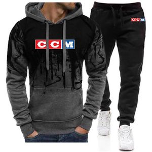 Men's Tracksuits Men's Capuzes calças de duas peças Terce