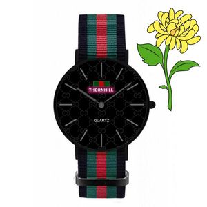 Alta qualidade homens mulheres abelha relógio 40mm 36mm tecido de náilon relógio ultrafino luxo quartzo presidente suíça casais pulseira relógio feminino relógios relogio feminino