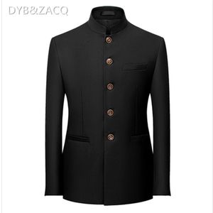 DYBZACQ Herren Business Casual Mode Stehende Kragen Mao Anzug Jacke Slim Große Größe Formale Kleidung Anzug Jacke Männlich 5XL 6XL 4XL 220409