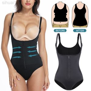 Full Body Shaper Waist Trainer Bodysuit Shapewear Women Belly Shapers Tummy Control Slimming Sheath Seamless Slim Corset Tops L220802