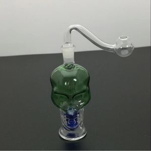 2022 Tubo in vetro Bruciatore a olio bong narghilè Mini bottiglia d'acqua in vetro scheletrato abbinata al colore