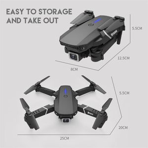 DHL E88 Pro Drone con grandangolo HD 4K 1080P Doppia fotocamera Altezza Hold Wifi RC Pieghevole Quadcopter Dron Giocattolo regalo