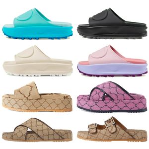 Basketball Shoes Platform Designer Slippers Women Interlocking g Slide Sandal Foam Rubber Sandals