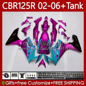 Honda CBR-125 CBR 125 R CC 02-06 Bodywork 124NO.116 CBRシアンROSE 125R 125CC CBR125R 2002 2003 2004 05 06 CBR125RR CBR-125R 02 03 2005 2006 Body + TANK