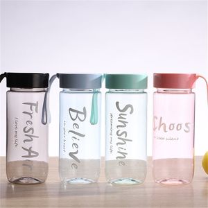 Einfache Kunststoff Tasse Outdoor Sport Tragbare Tee Wasser Tasse Erwachsene Studenten Große kapazität Wasser Flasche Küche Gadgets 220307