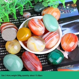 Garden Decorations 500g/bag Natural Stone Artware Gem Home Decor Irregular Shape Mixed Landscaping Rock Forfish Tank Five Colorful PebblesGa