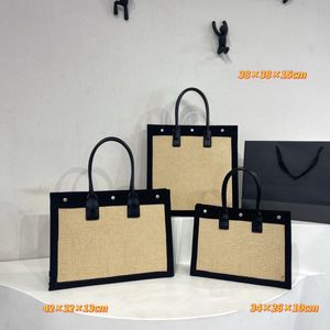 Дизайнерские сумки-тоут Холщовые сумки большой вместимости Женская сумка для покупок для отдыха Модная сумка для путешествий с кожаной ручкой и шелкографией с логотипом Роскошный кошелек