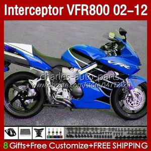 Blau-schwarze OEM-Karosserie für HONDA VFR800 VFR 800 RR CC 800RR Interceptor 02-12 Karosserie 129Nr