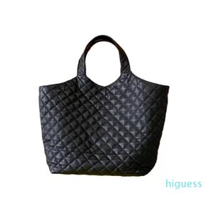 Top Tier Quality Womens Shopping Bags Maxi Soft Lambskin Quilted Purses Tote Zipper Handbag Ladies Genuine Leather Foldable Clutch Tote