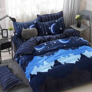 Simple Matte Aloe Cotton Four Piece Quilt Cover Bed Single Bedding Dormitory Three Piece Bedding Set