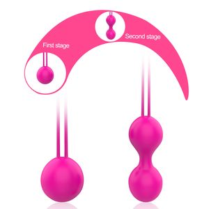 2 pezzi/set massaggio vaginale Geisha Ben Wa Ball morbido silicone Kegel esercizio di serraggio vaginale giocattolo erotico sexy per le donne