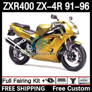 Bodywork Kit för Kawasaki Ninja ZXR-400 ZX 4R Cowling ZXR 400 CC 400cc Fairing 12dh.129 ZX-4R ZXR400 91 92 93 94 95 96 ZX4R 1991 1992 1993 1994 1995 1996 Body Gloss Golden