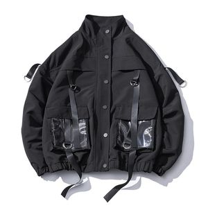 Wholesale military man coat for sale - Group buy Men s Jackets Men Military Jacket Coats Casual Windbreaker Ribbons Pockets Men s Overalls Bomber Hip Hop Streetwear Man OutwearMen s