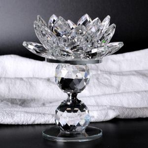 Świece 4,72 cala K9 Glass Glass Flower Metal Metal Tealight na dekorację ślubną i domową