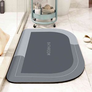 Diatom Mud Cushion Water Absorption Pad Дверная дверь дверь дверь коврик диатомит против крючкового ковра в ванной комнате