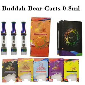 Wholesale threaded screws for sale - Group buy Buddah Bear Vape Cartridges Holographic Packaging Carts ml Premium Atomizers Thread Thick Oil Vaporizer Rainbow Colors SCREW Tops Glass Tank Empty